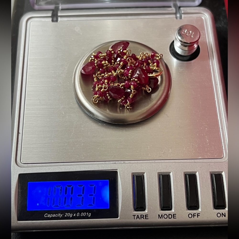 18k Natural Ruby necklace - Picture 12 of 12